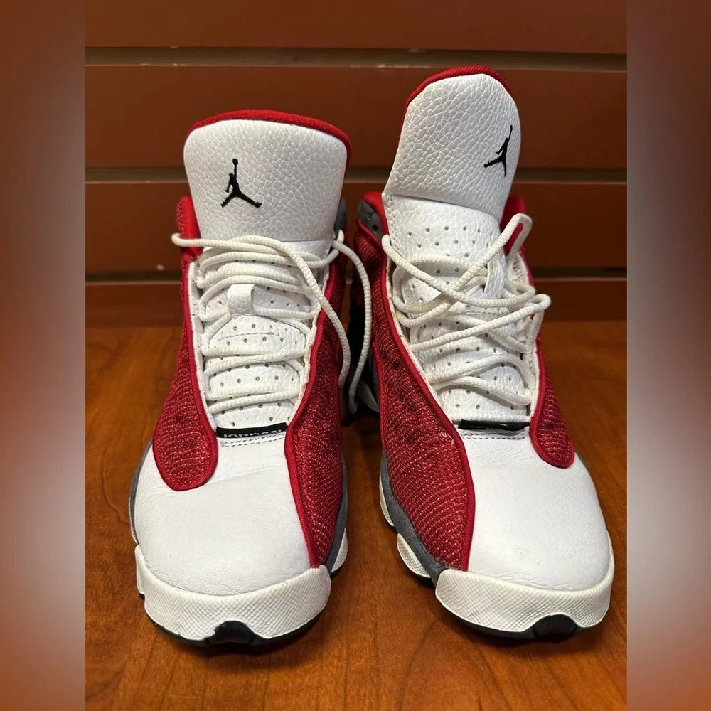 Jordan Red and White Sneakers